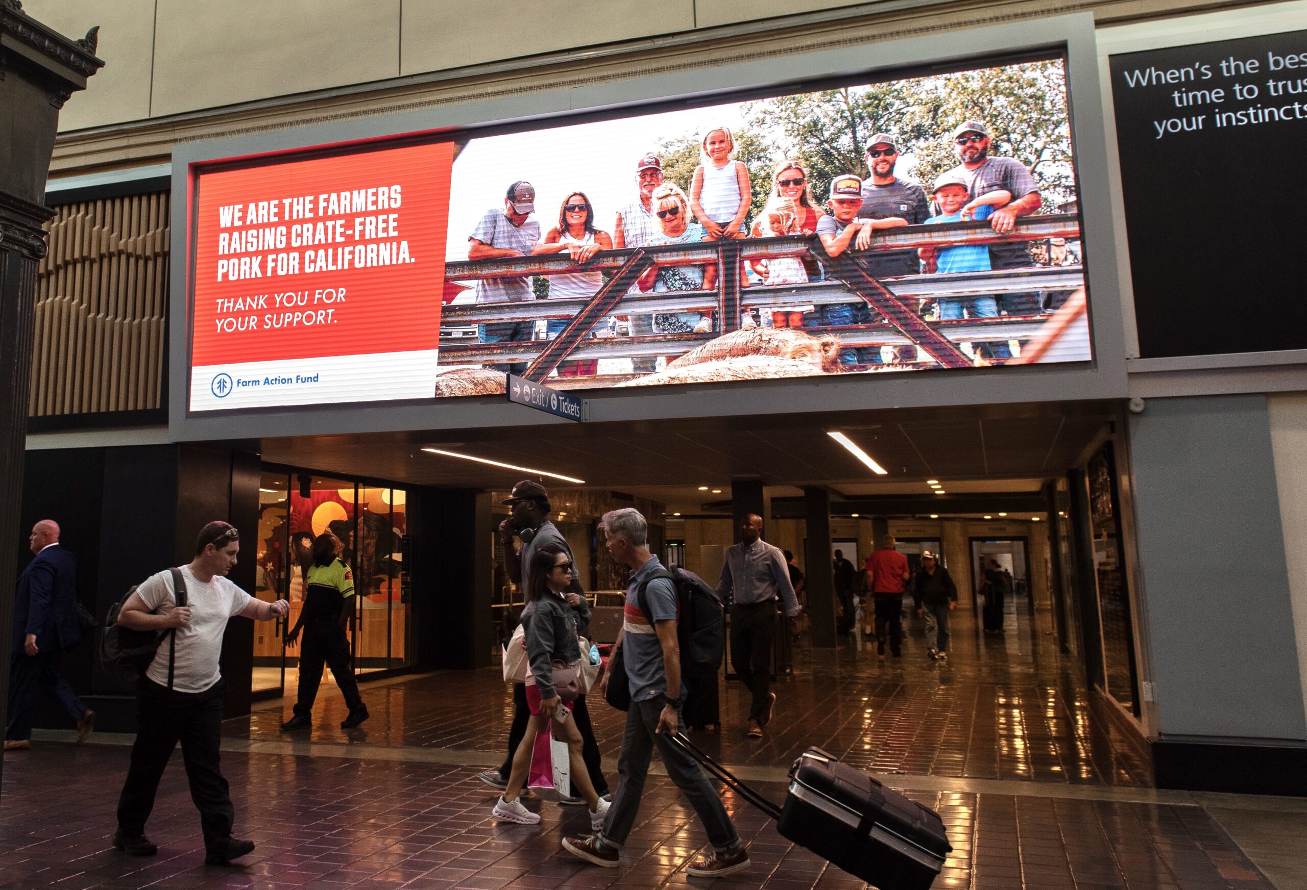 Seen at Union Station: Bold displays in D.C.'s busiest hub.